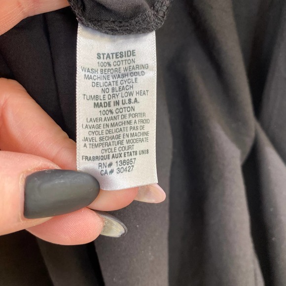 Stateside Ramona Black Poplin Cotton Tiered Smocked Maxi Dress Sundress S NWT - Picture 9 of 10